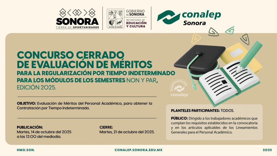 CONCURSO CERRADO DE EVALUACIÓN DE MÉRITOS PARA LA REGULARIZACIÓN POR TIEMPO INDETERMINADO PARA LOS MÓDULOS DE LOS SEMESTRES NON Y PAR, EDICIÓN 2025